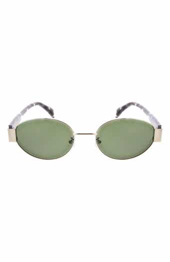 65mm Metal Oval Sunglasses