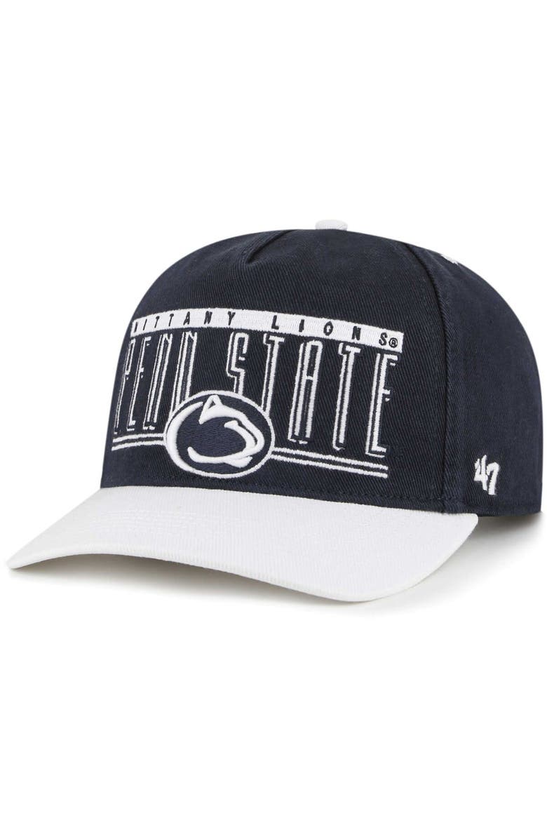 '47 Men's '47 Navy Penn State Nittany Lions Double Header Hitch Adjustable Hat, Main, color, 