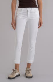 KUT from the Kloth Amy Frayed Mid Rise Crop Slim Straight Leg Jeans
