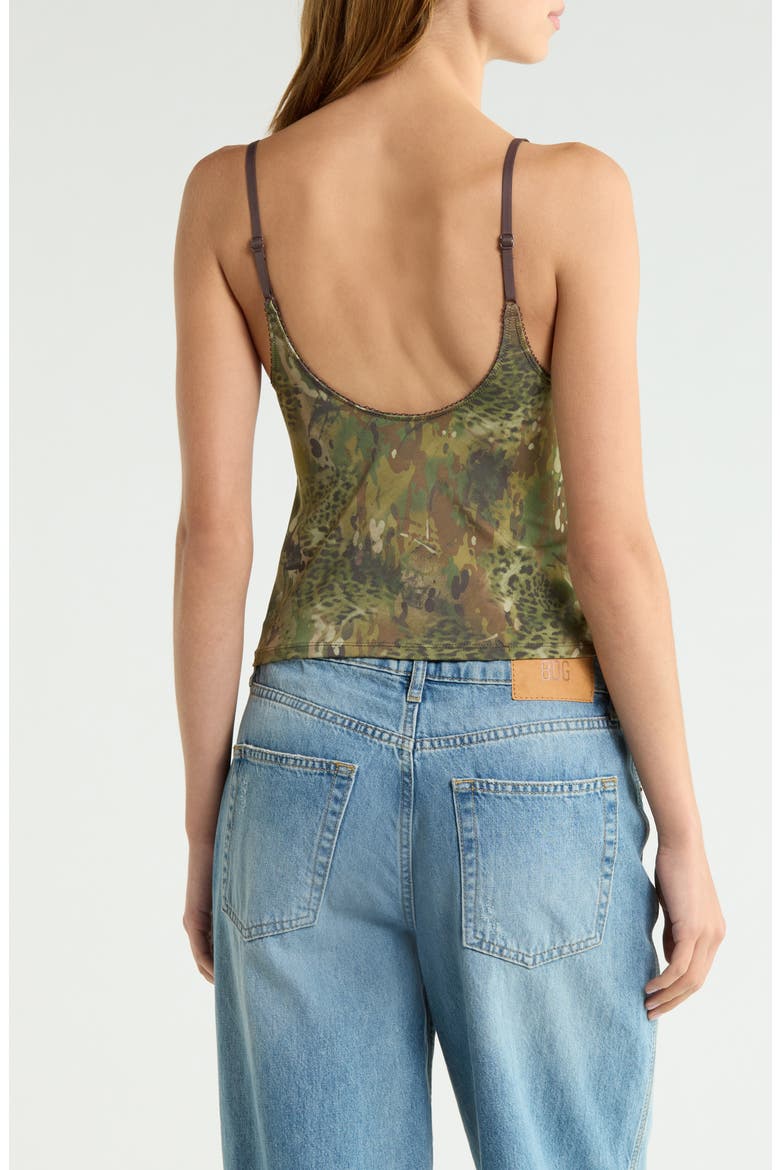Je T’Aime Camisole, Alternate, color, GREEN CAMO