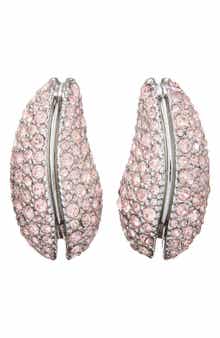Tory Burch Pavé Wave Drop Earrings