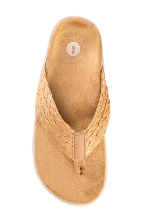 Revitalign Yumi Raffia Flip Flop In Brown