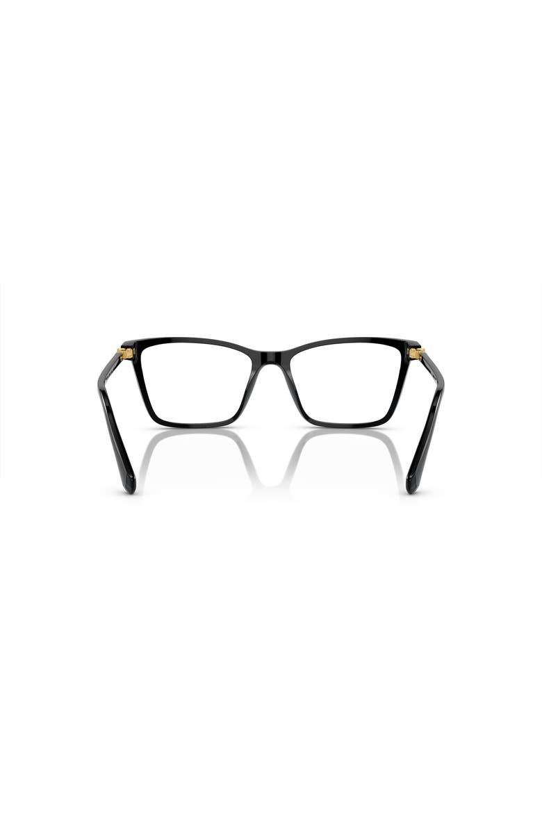 Swarovski 53mm Rectangle optical glasses, Alternate, color, Black