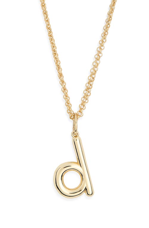 Leith Lowercase Initial Bubble Pendant Necklace In Gold