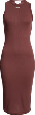 McQueen Rib Body-Con Midi Dress