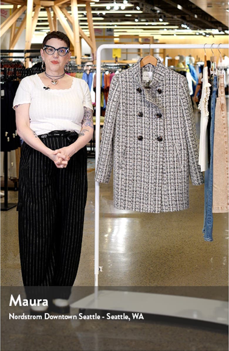 Stand Collar Double Breasted Coat, sales video thumbnail