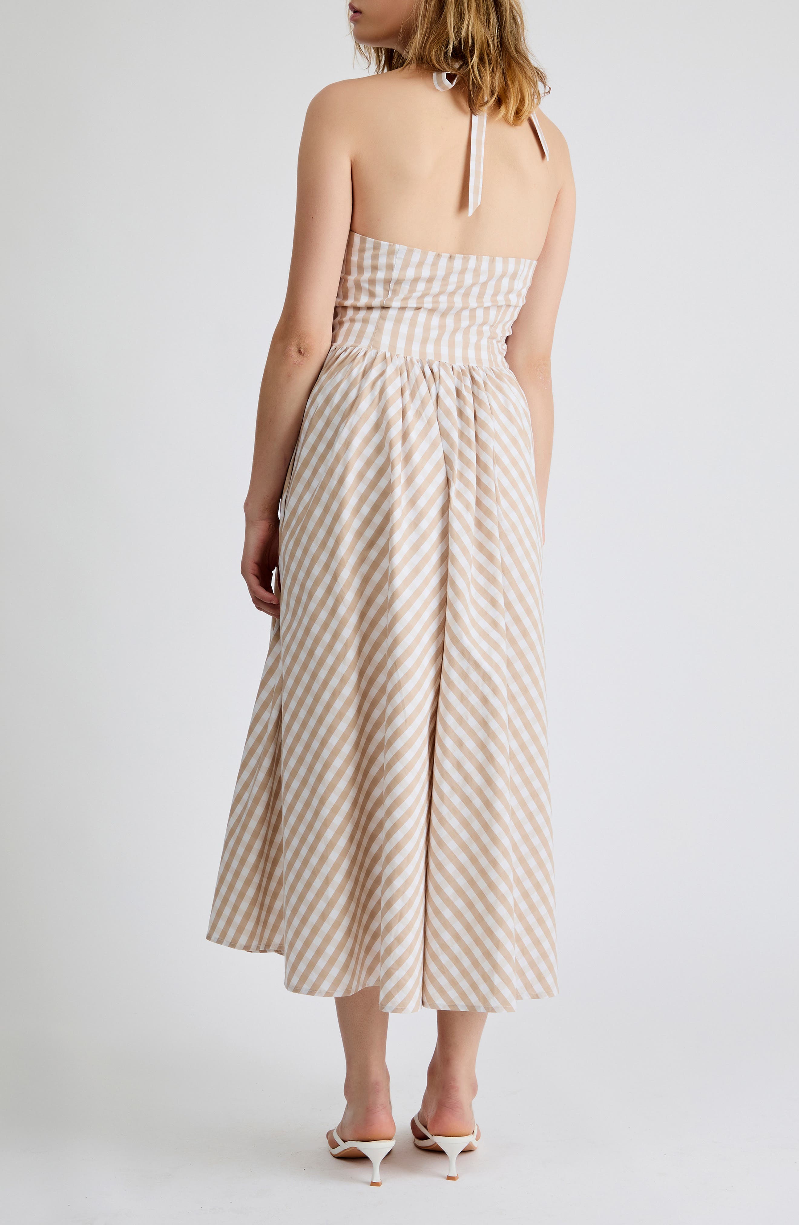 Elodie Gingham Halter Dress - image 2