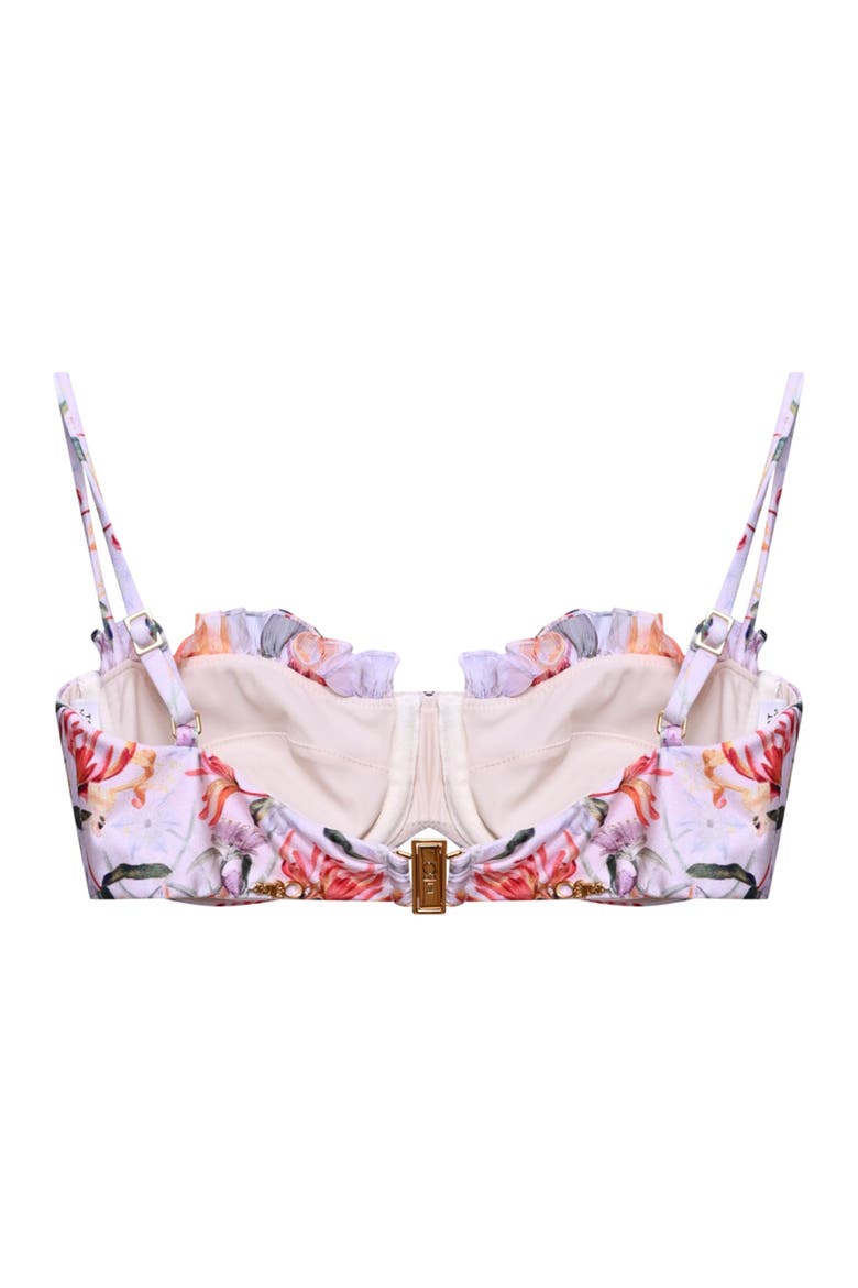 Honey Flower Underwire Bikini Top, Alternate, color, OFF WHITE