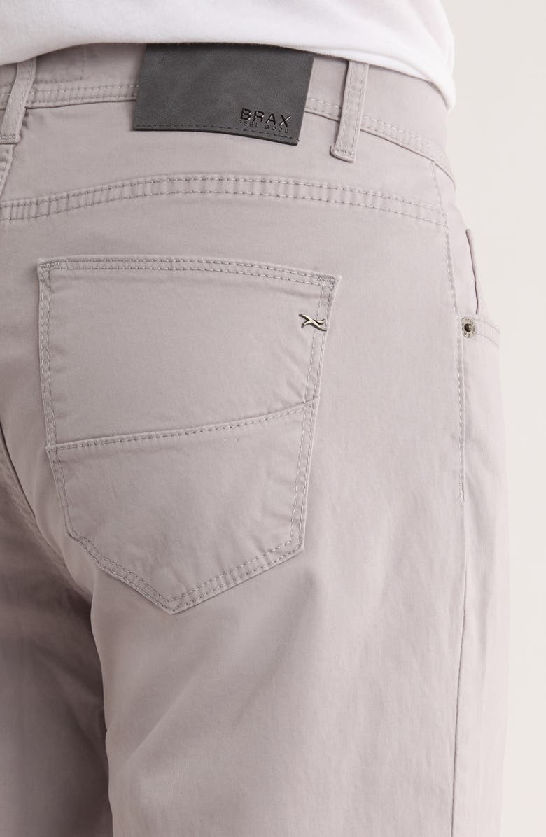 Brax Cadiz Marathon Cotton Stretch Twill Straight Leg Pants, Alternate, color, Silver