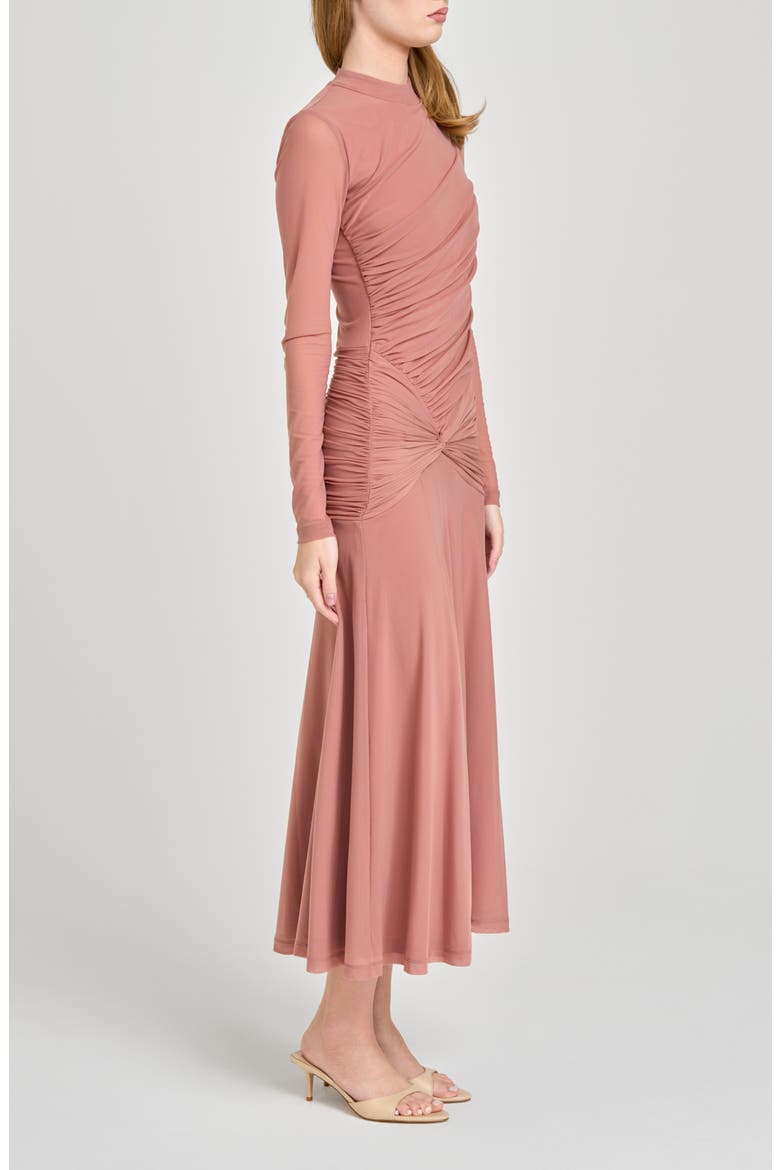 Selene Ruched Long Sleeve Dress, Alternate, color, ROSE