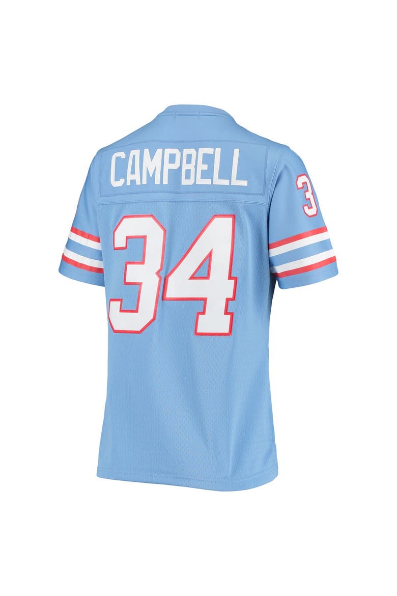 Women's Mitchell & Ness Earl Campbell Light Blue Houston Oilers 1980 Legacy Replica Jersey, Alternate, color, Light Blue