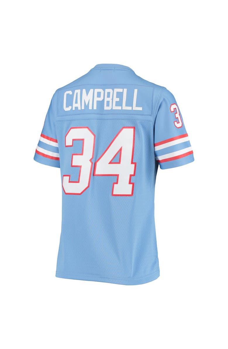 Mitchell & Ness Women's Mitchell & Ness Earl Campbell Light Blue Houston Oilers 1980 Legacy Replica Jersey, Alternate, color, Light Blue