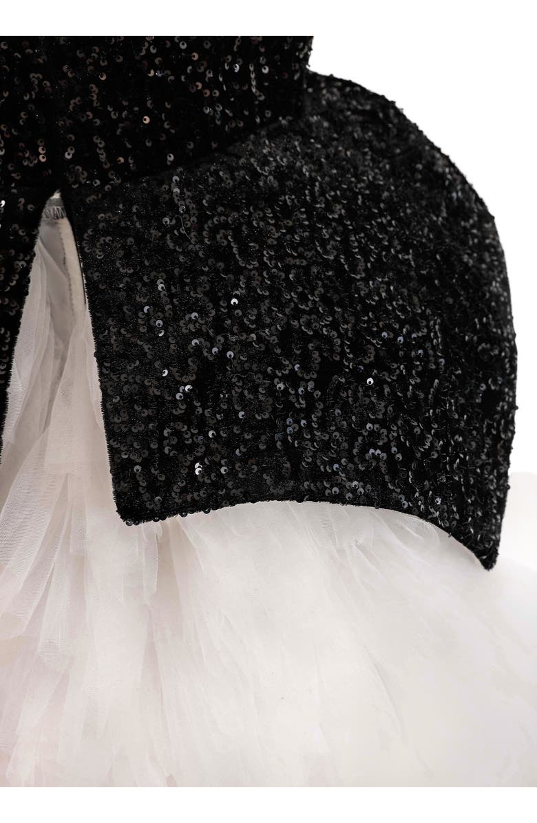 Tulleen Glitter & Tulle Celebration Dress, Alternate, color, Black