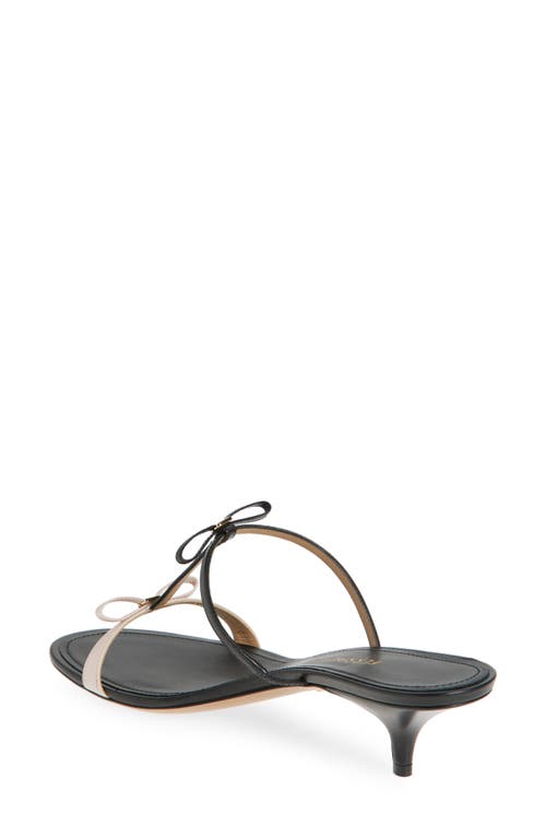 Ferragamo Abili Bow Kitten Heel Sandal