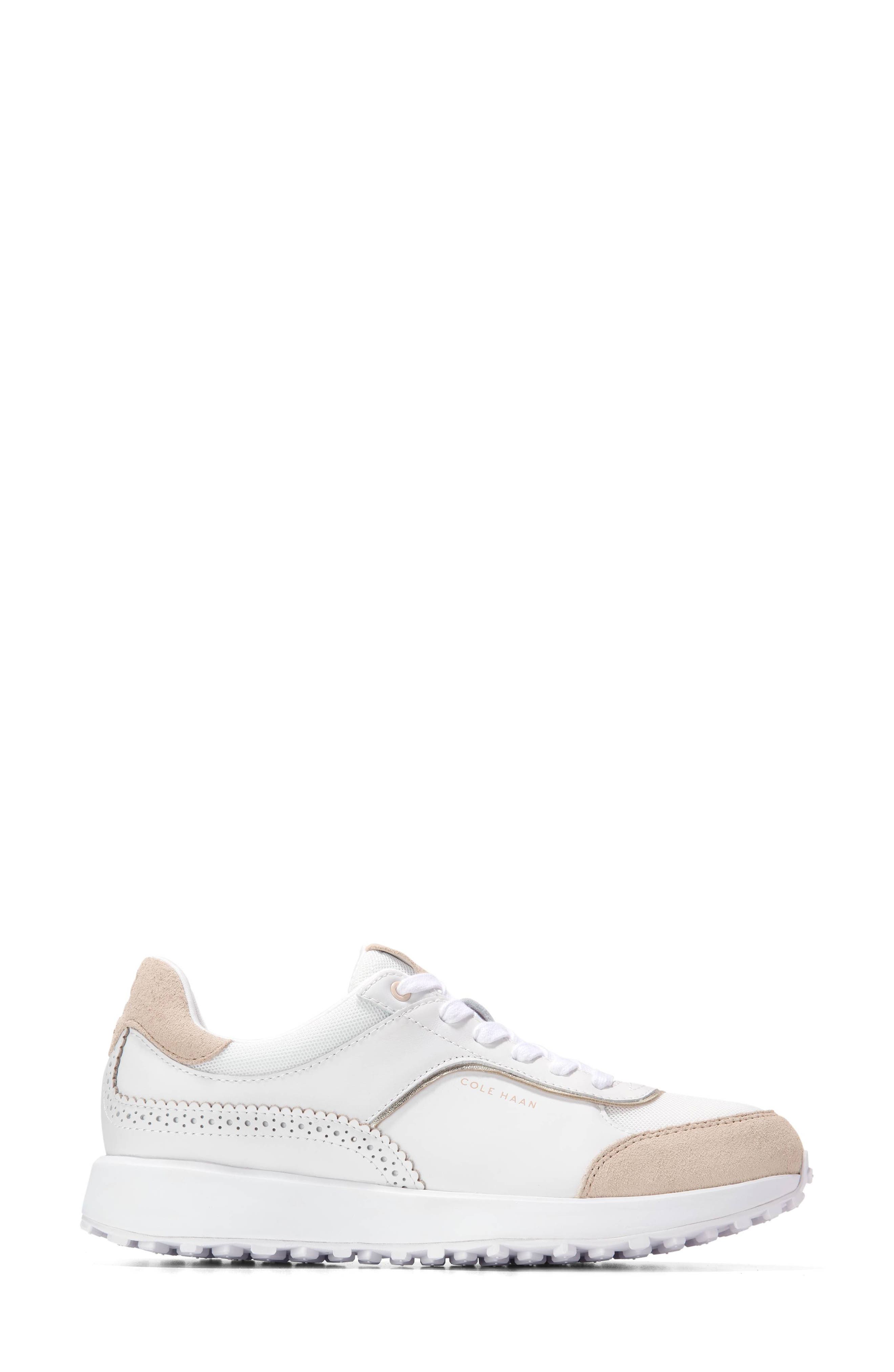 Cole Haan Grand Crosscourt Hallet Run Sneaker, Alternate, color, White / Oat Suede/ Gum