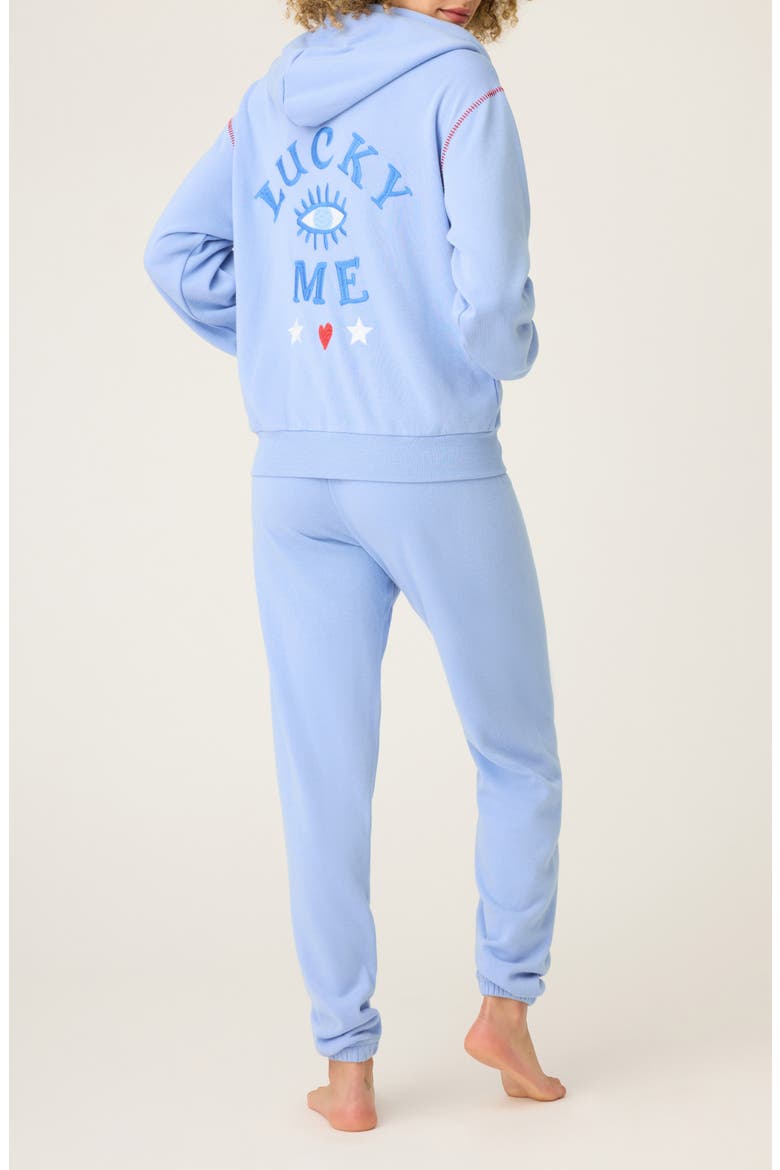 Lady Luck Hooded Pajamas, Alternate, color, PERI