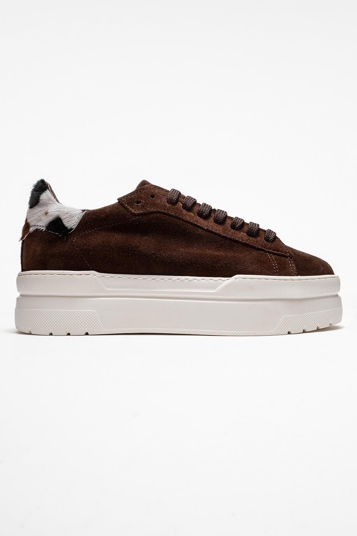Anabel Leather Platform Sneakers, Alternate, color, Brown Suede Leather