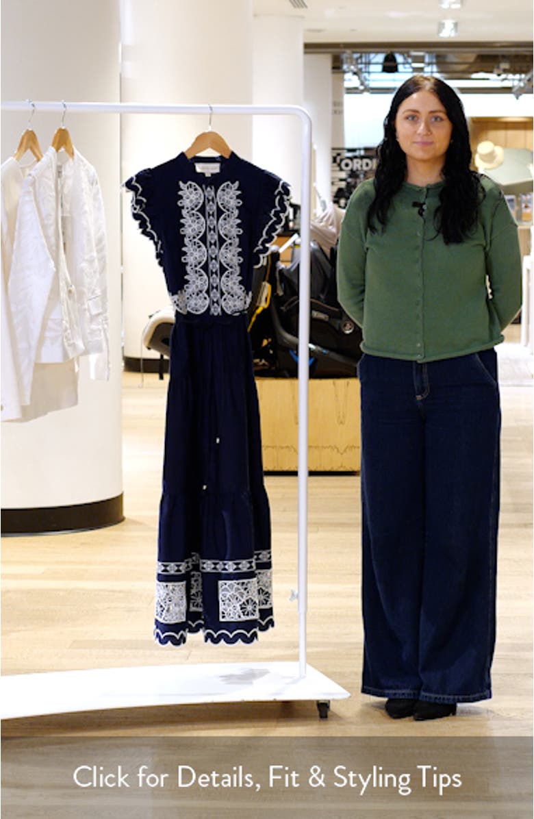 Romy Embroidered Midi Dress, sales video thumbnail