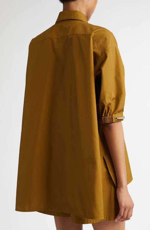 Max Mara Teano Cotton Poplin Shirt In Olive Green