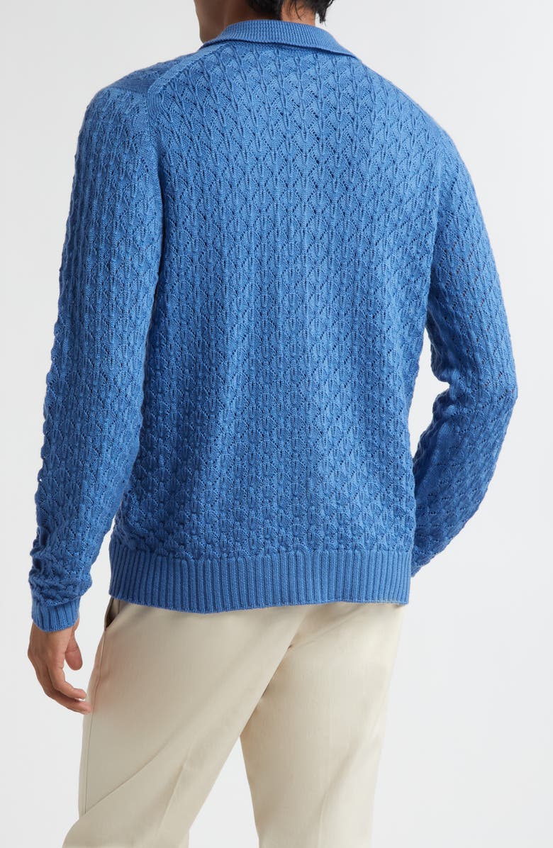 John Smedley Winster Wool Cardigan, Alternate, color, Saltire Blue
