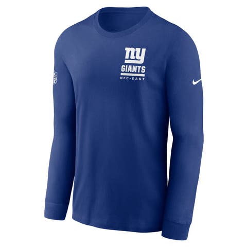 Men's Nike Royal New York Giants Sideline Performance Long Sleeve T-Shirt