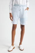 Thom Browne 4-Bar Stripe Cotton & Silk Knit Shorts