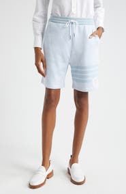 Thom Browne 4-Bar Stripe Cotton & Silk Knit Shorts