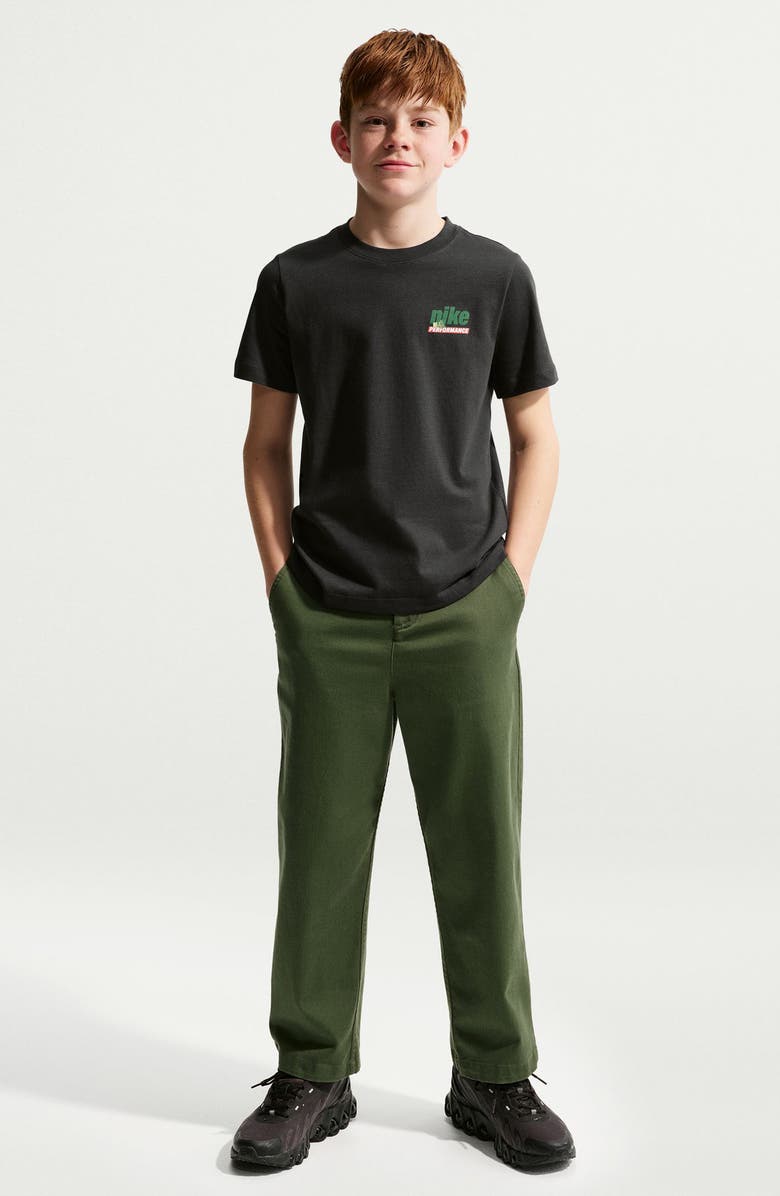 Nike Kids' Max Performance Cotton Graphic T-Shirt, Alternate, color, Off Noir