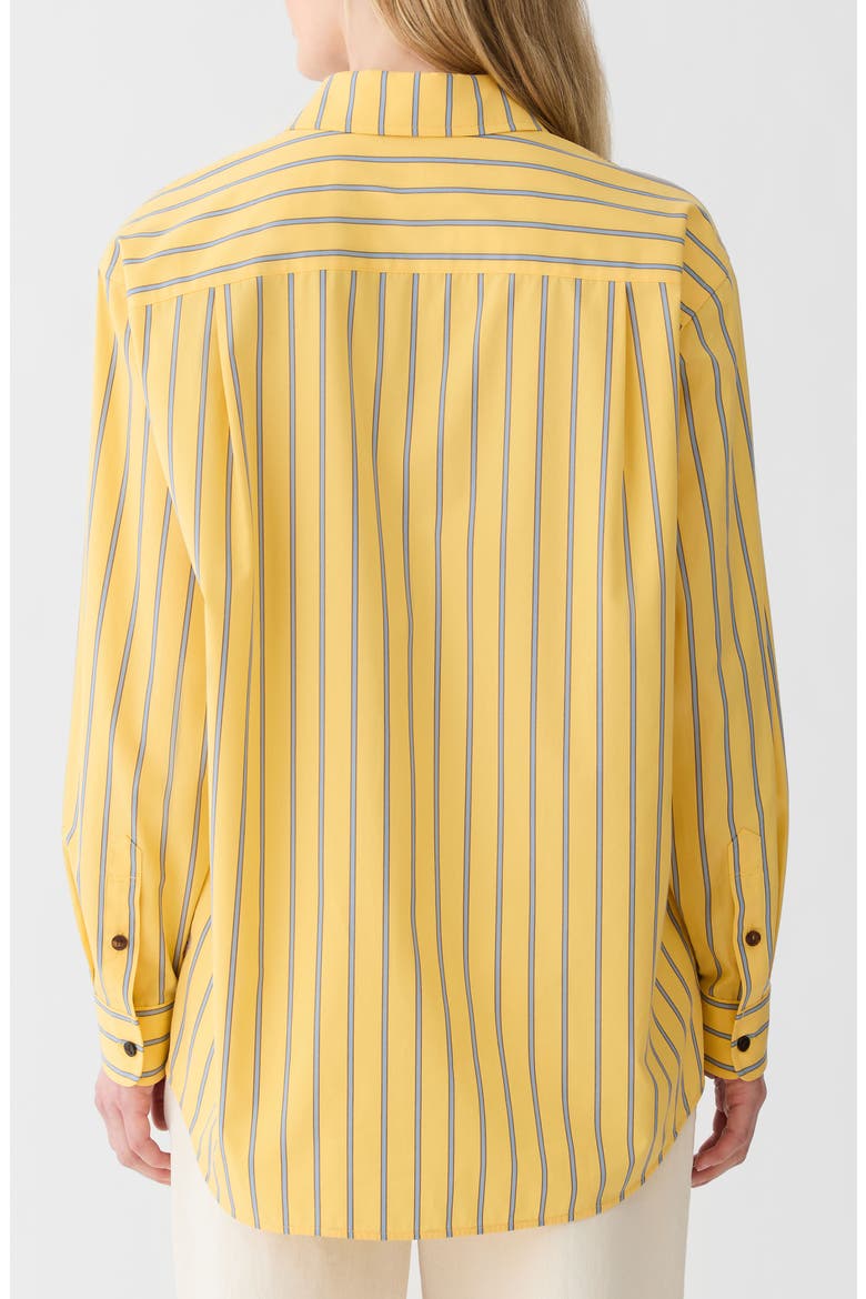 Boyfriend Oversize Stripe Cotton Button-Up Shirt, Alternate, color, DAISY MULTI