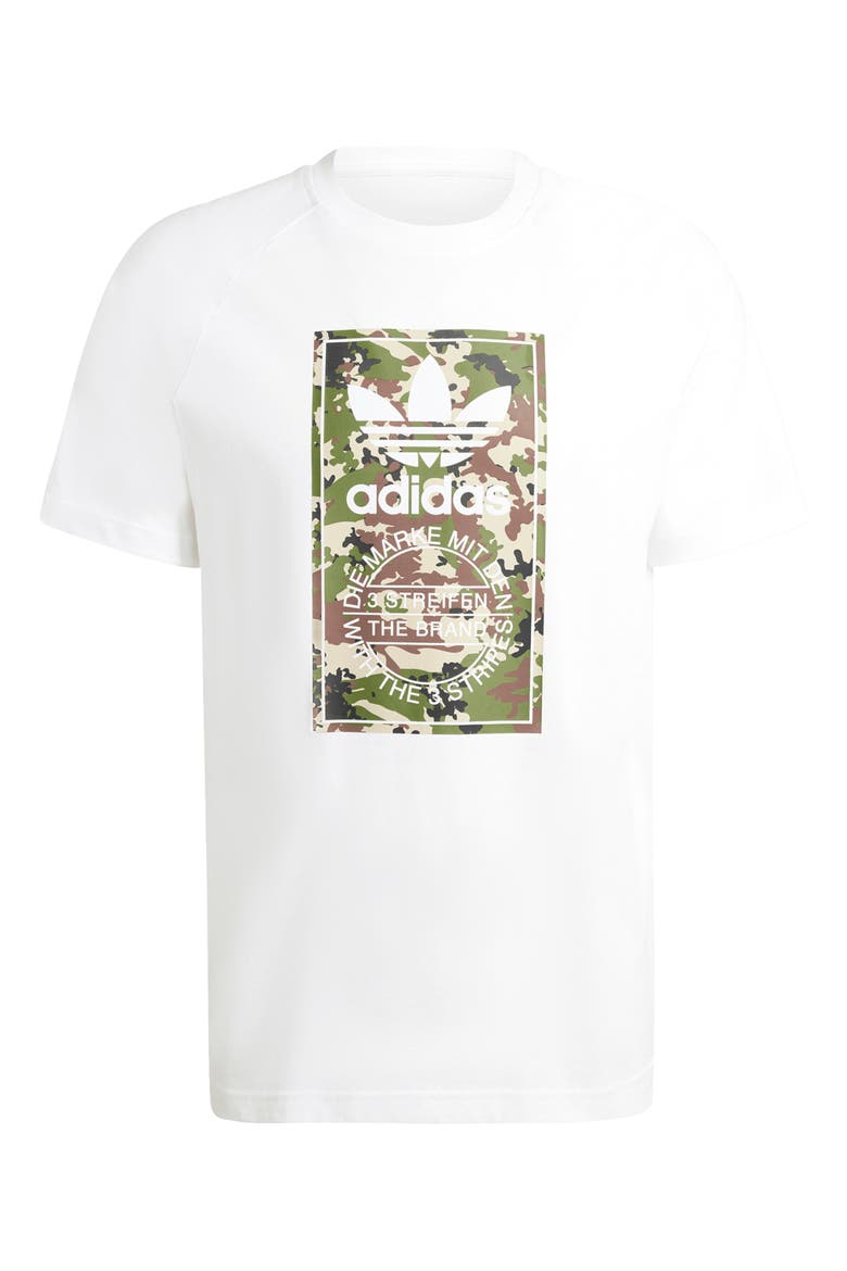Lifestyle Camo Logo Graphic T-Shirt, Main, color, WHITE