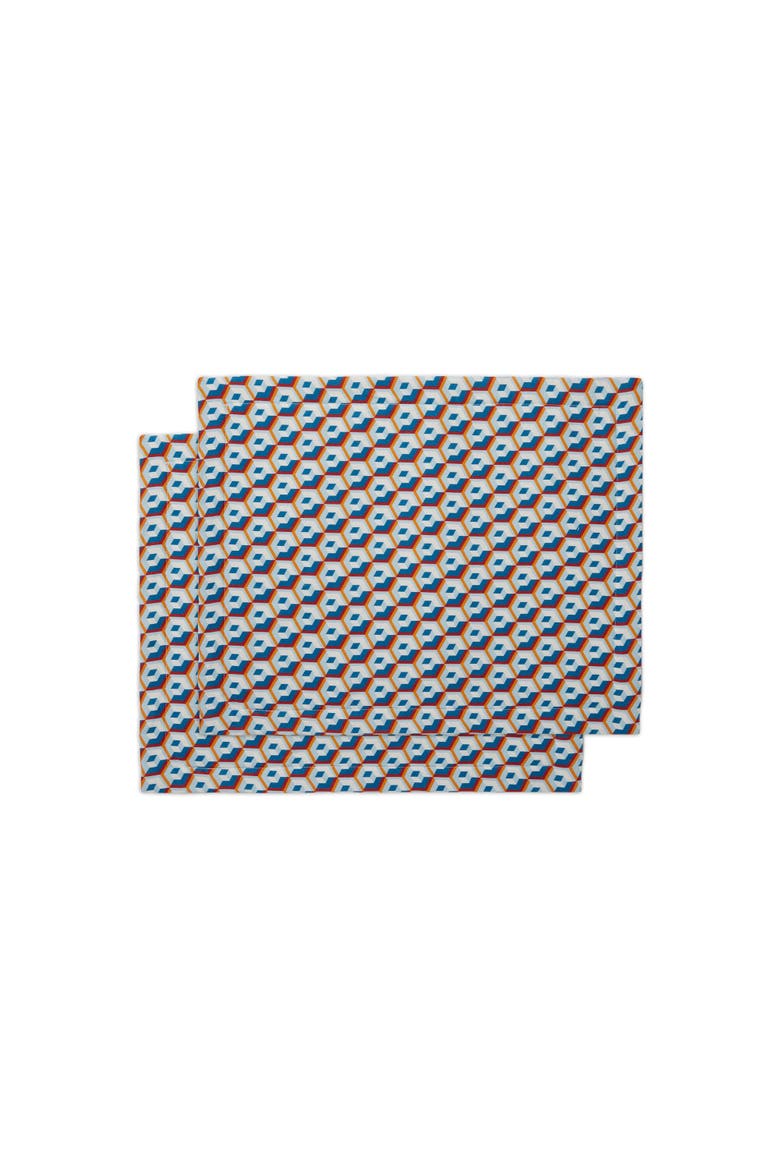 Placemats Set Of 2 (35X45) Cubi Blue, Main, color, Cubi Blue