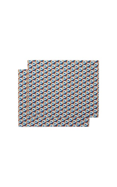 Placemats Set Of 2 (35X45) Cubi Blue