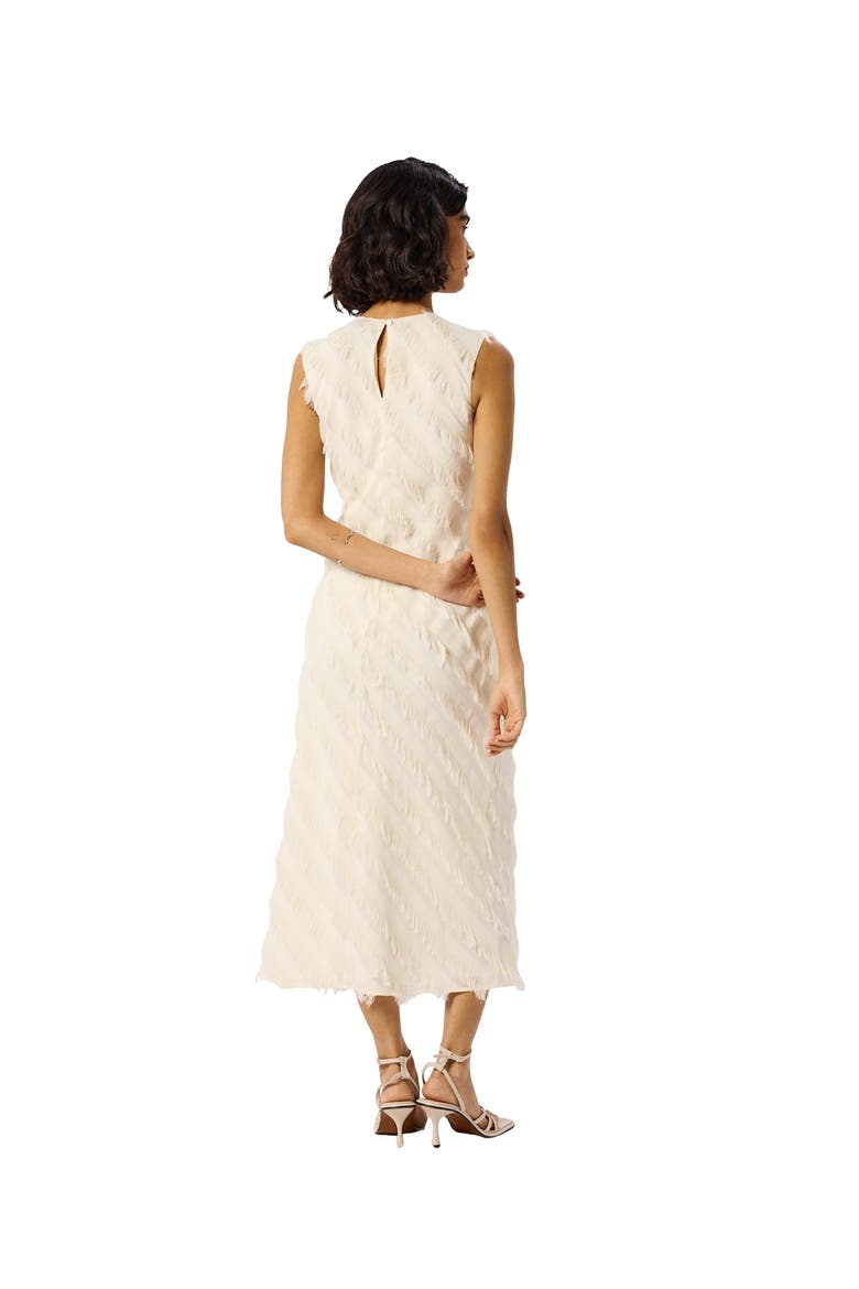 Fringe Textured Midi Dress, Alternate, color, Ivory