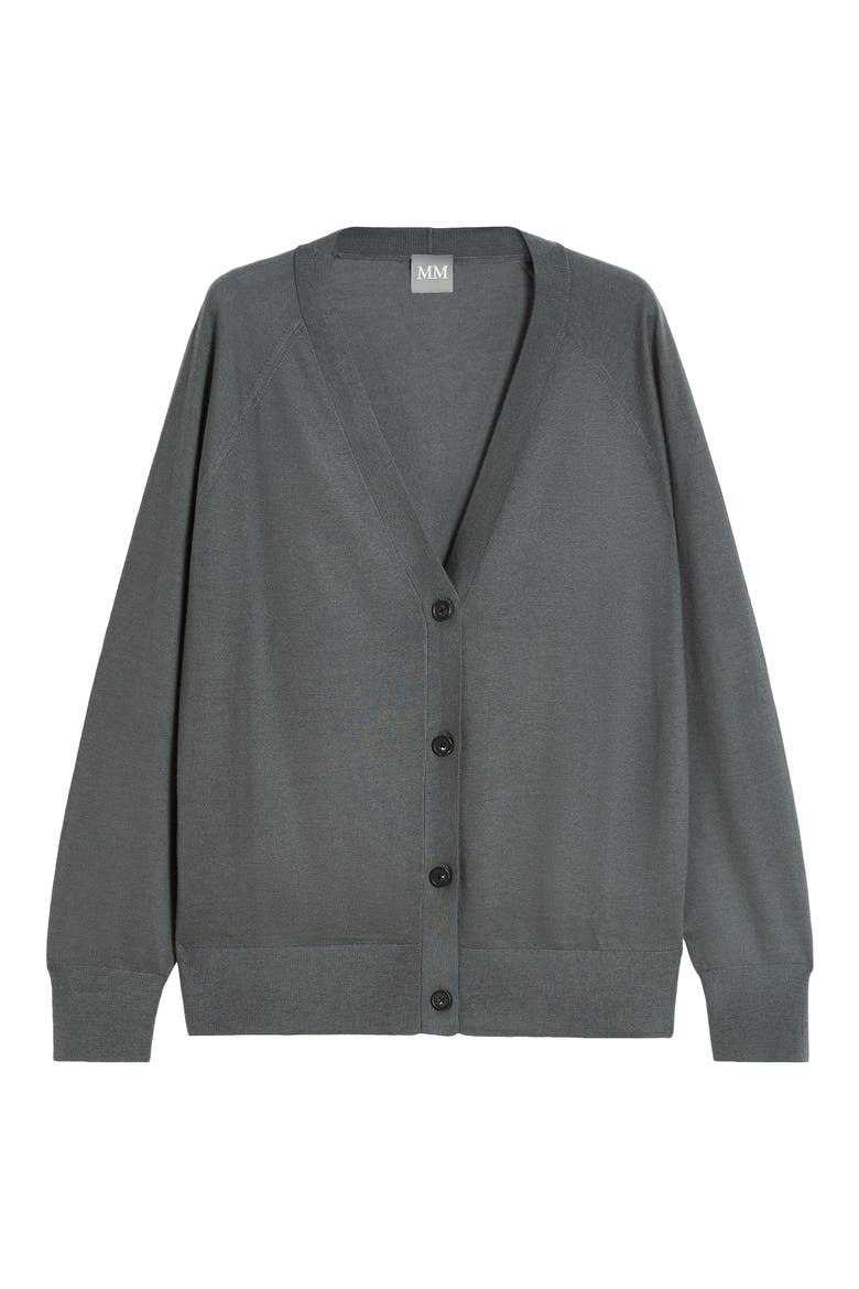 Clarino Wool & Cashmere Cardigan, Alternate, color, DARK GREY