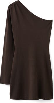 MANGO Single Long Sleeve Body-Con Minidress