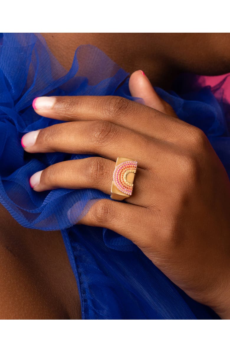 Campbell + Charlotte Juju Rainbow Ring, Alternate, color, Gold
