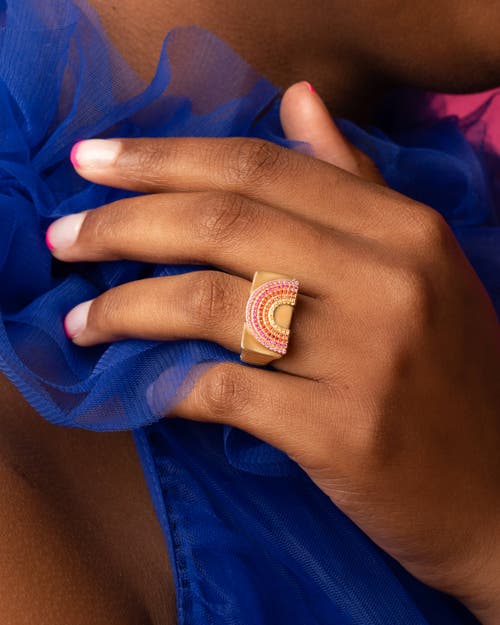 Campbell + Charlotte Juju Rainbow Ring In Neutral