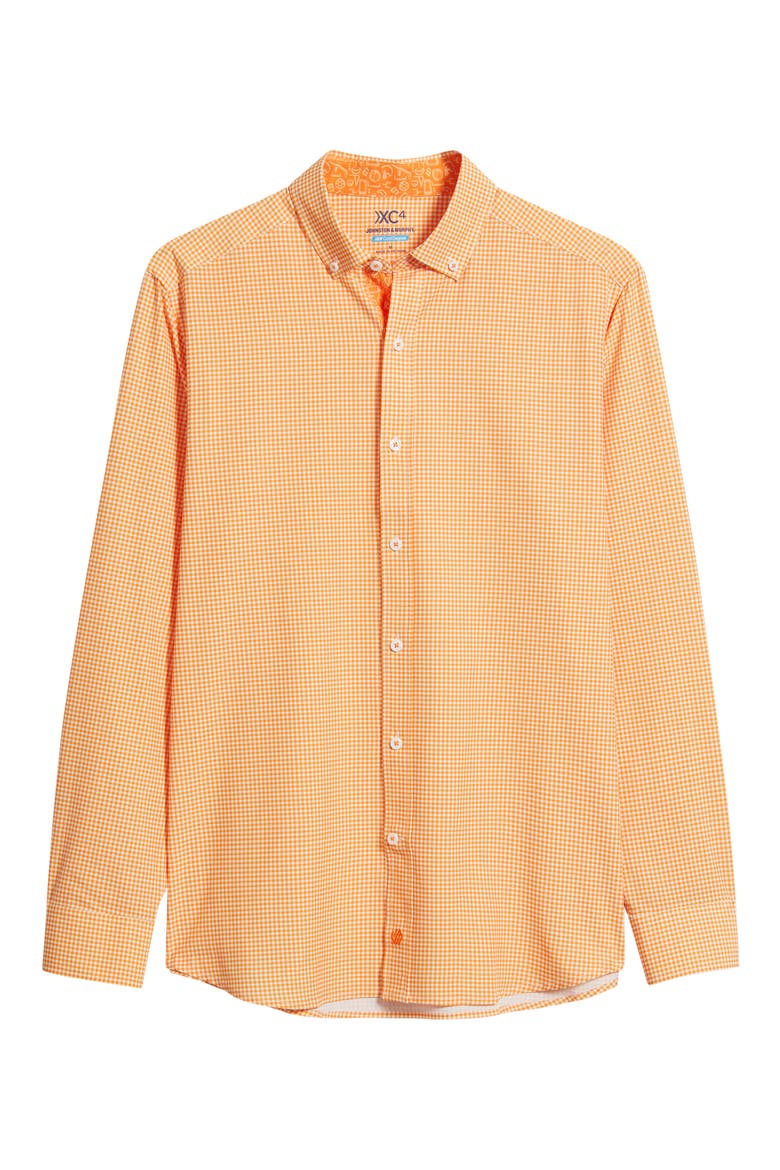 Game Day XC4® Gingham Check Button-Down Shirt, Alternate, color, ORANGE