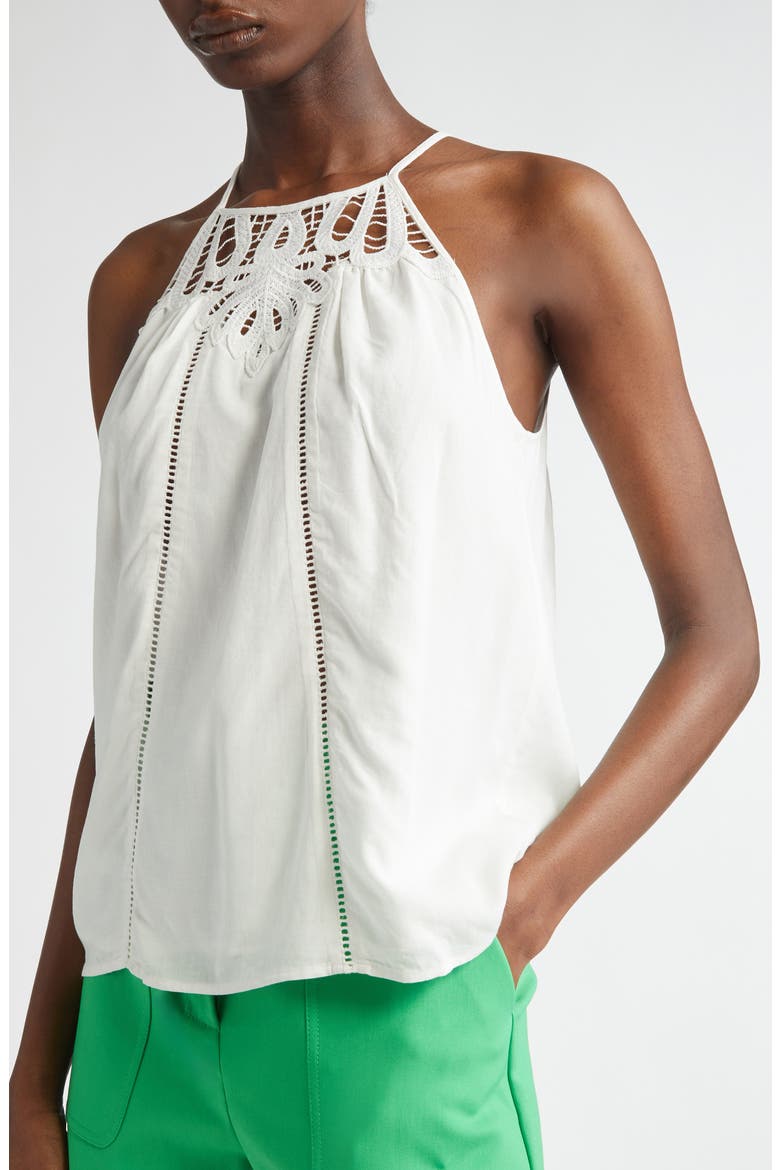 Mila Lace Sleeveless Top, Alternate, color, IVORY EYELET