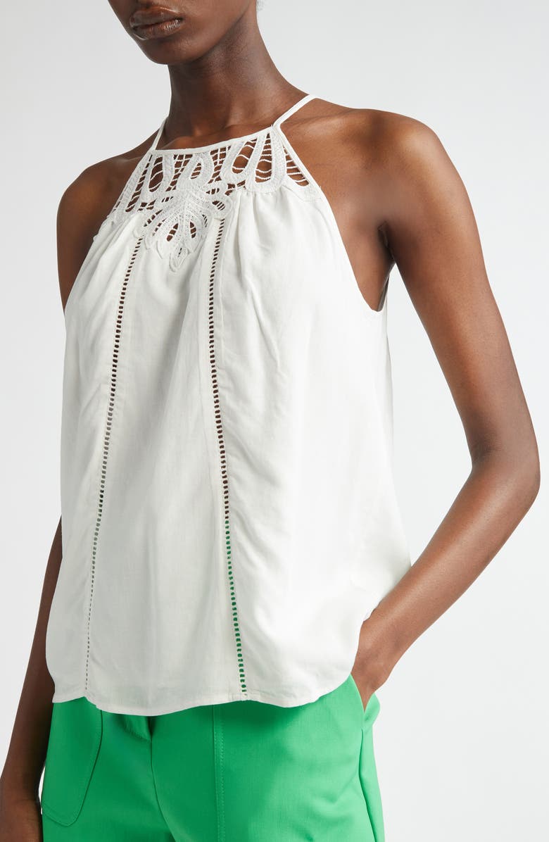 Ramy Brook Mila Lace Sleeveless Top, Alternate, color, Ivory Eyelet