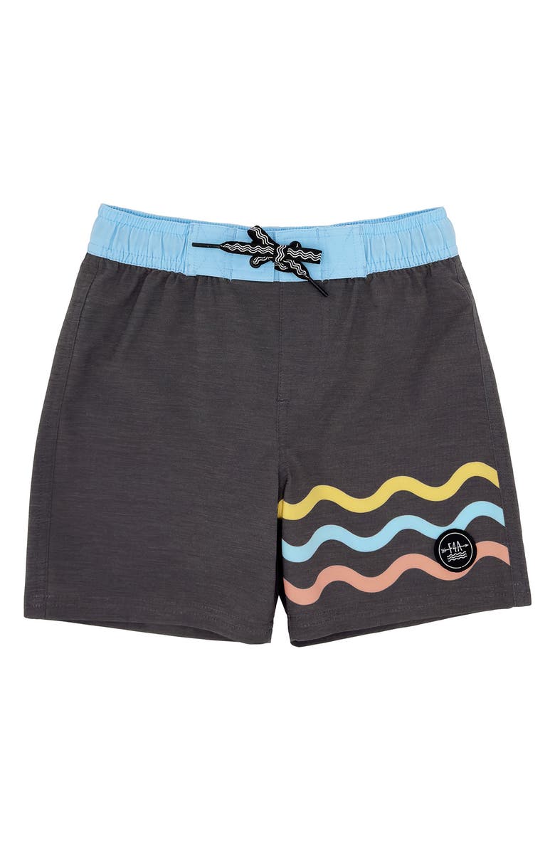 Feather 4 Arrow Kids' Wave Bound Board Shorts, Main, color,