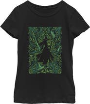 Wicked: For Good Girl's Wicked For Good Elphaba Forest Green Poster Graphic T-Shirt