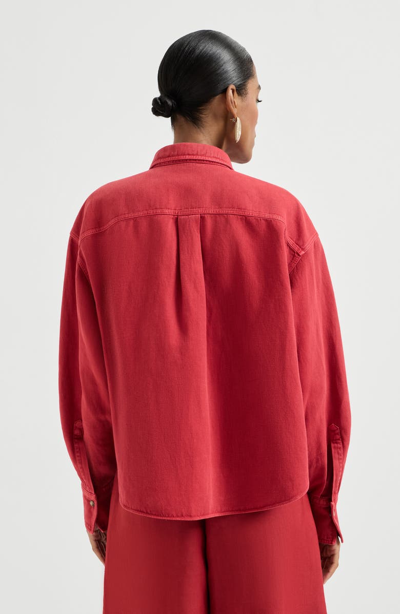 Brunello Cucinelli Garment-dyed cover shirt, Alternate, color, Red