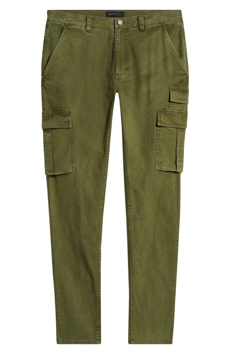PURPLE BRAND Slim Fit Brushed Cotton Stretch Twill Cargo Pants, Alternate, color,