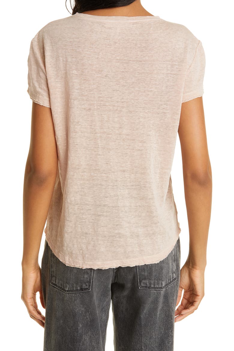 Easy True Organic Linen T-Shirt, Alternate, color, BARE