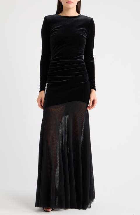Janina Mixed Media Gown