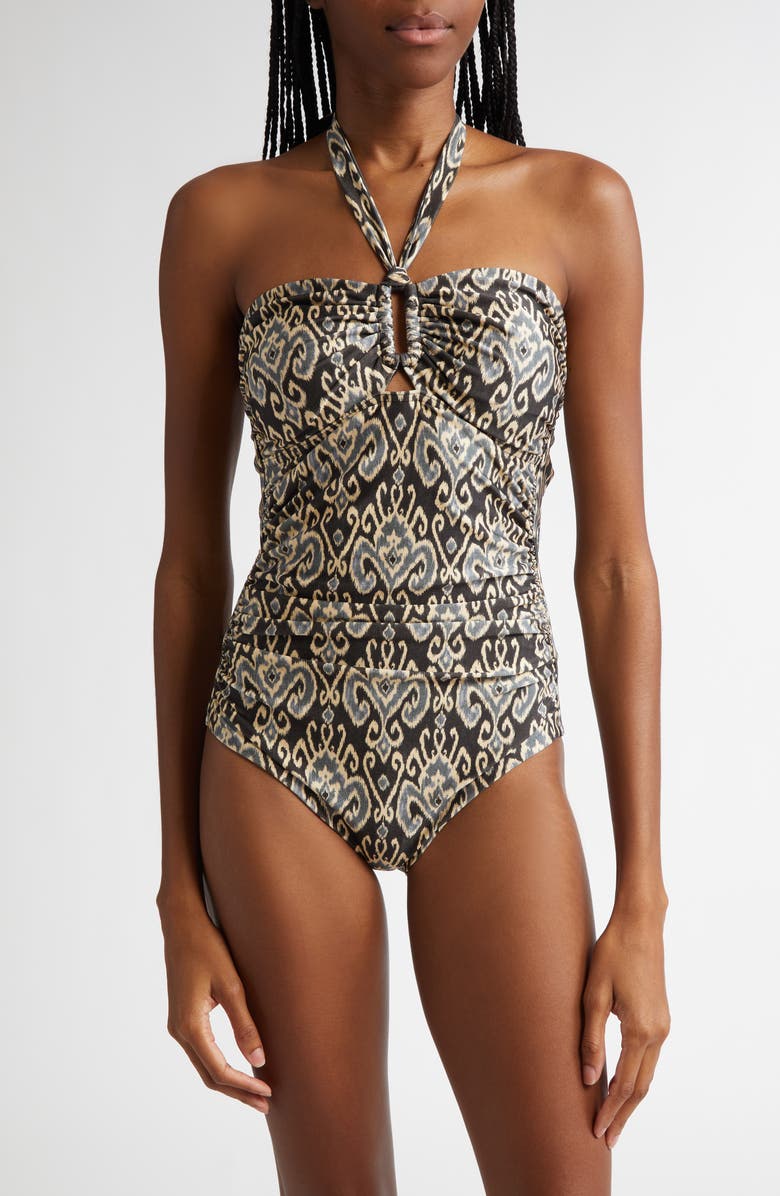 Zimmermann Wylie Wide Link Halter One-Piece Swimsuit, Main, color, 