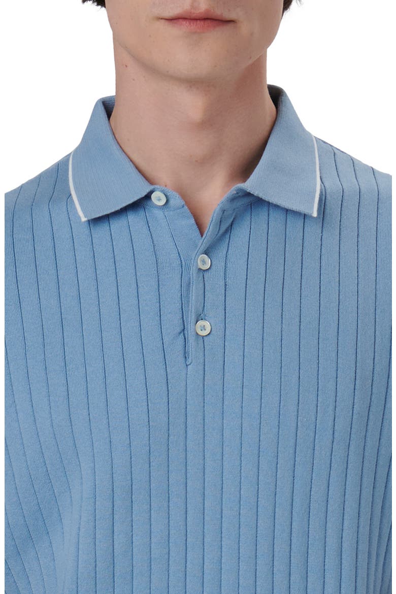 Ribbed Polo Sweater, Alternate, color, AIR BLUE