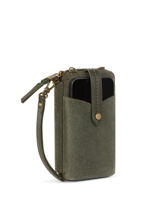 The Sak Silverlake N/s Smartphone Crossbody In Moss Suede