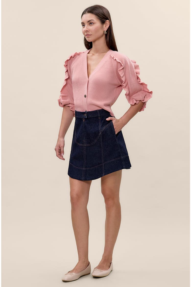 Carmen Denim Skirt, Alternate, color, Carmen Indigo